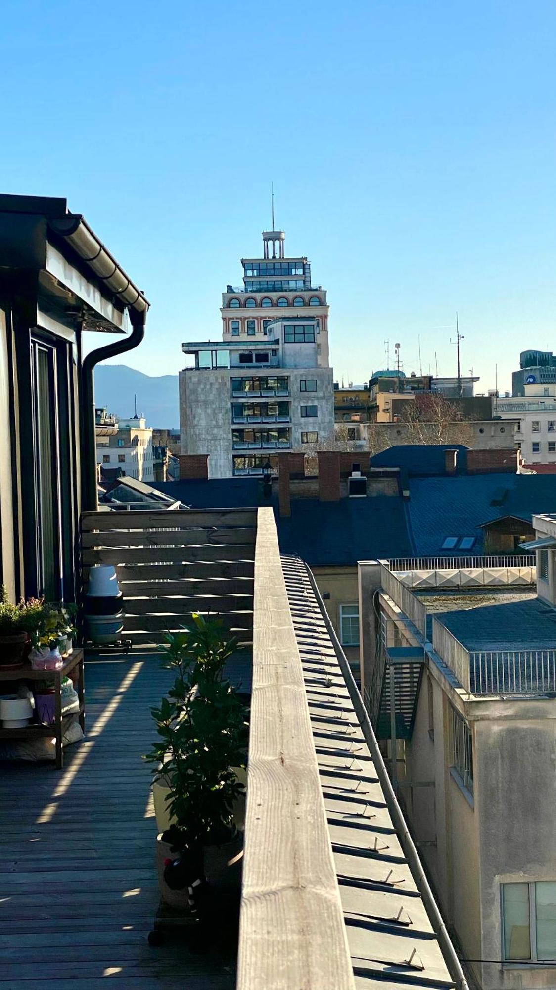 شقة Little Plaza Duplex ليوبليانا المظهر الخارجي الصورة