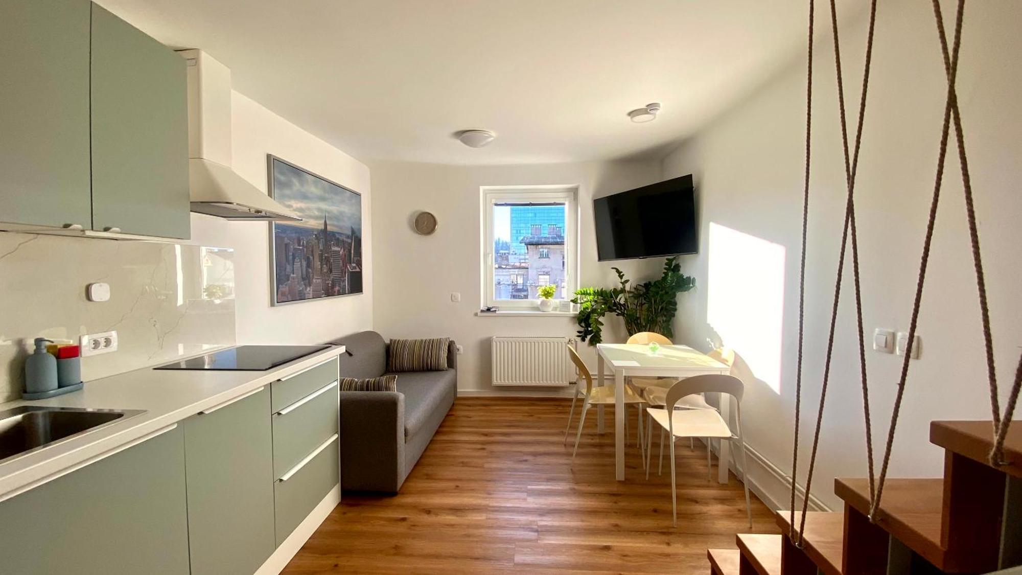 شقة Little Plaza Duplex ليوبليانا المظهر الخارجي الصورة